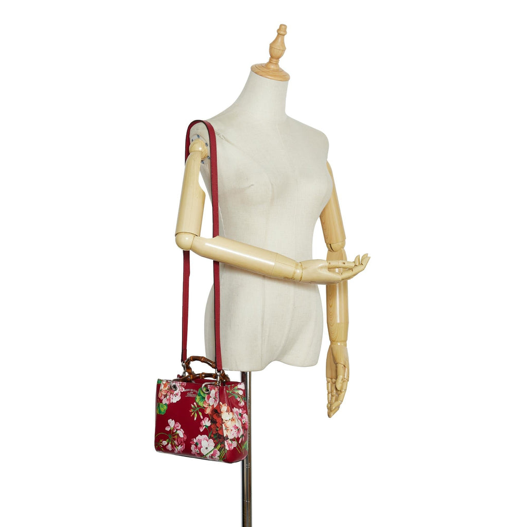 Gucci Mini  Blooms Bamboo Shopper (SHG-00UAfn)