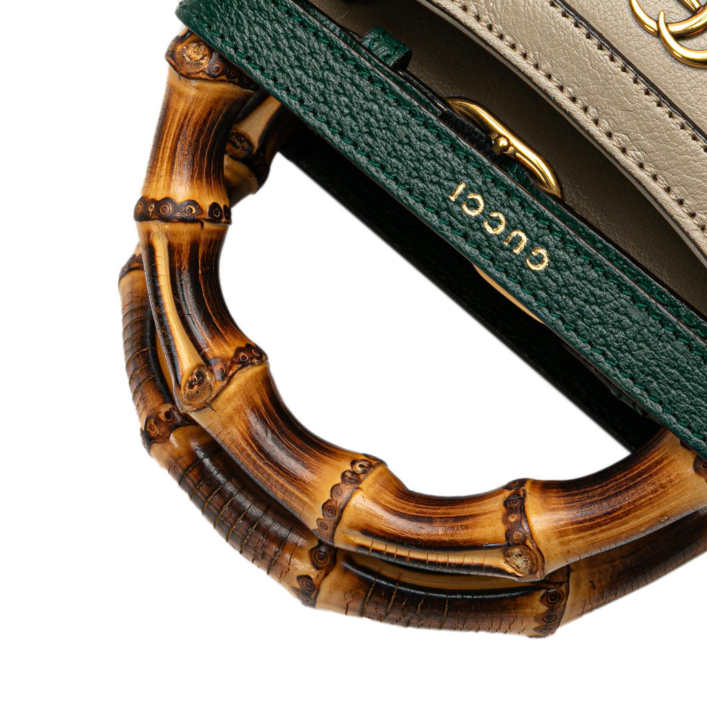 Gucci Mini Calfskin Bamboo Diana Satchel