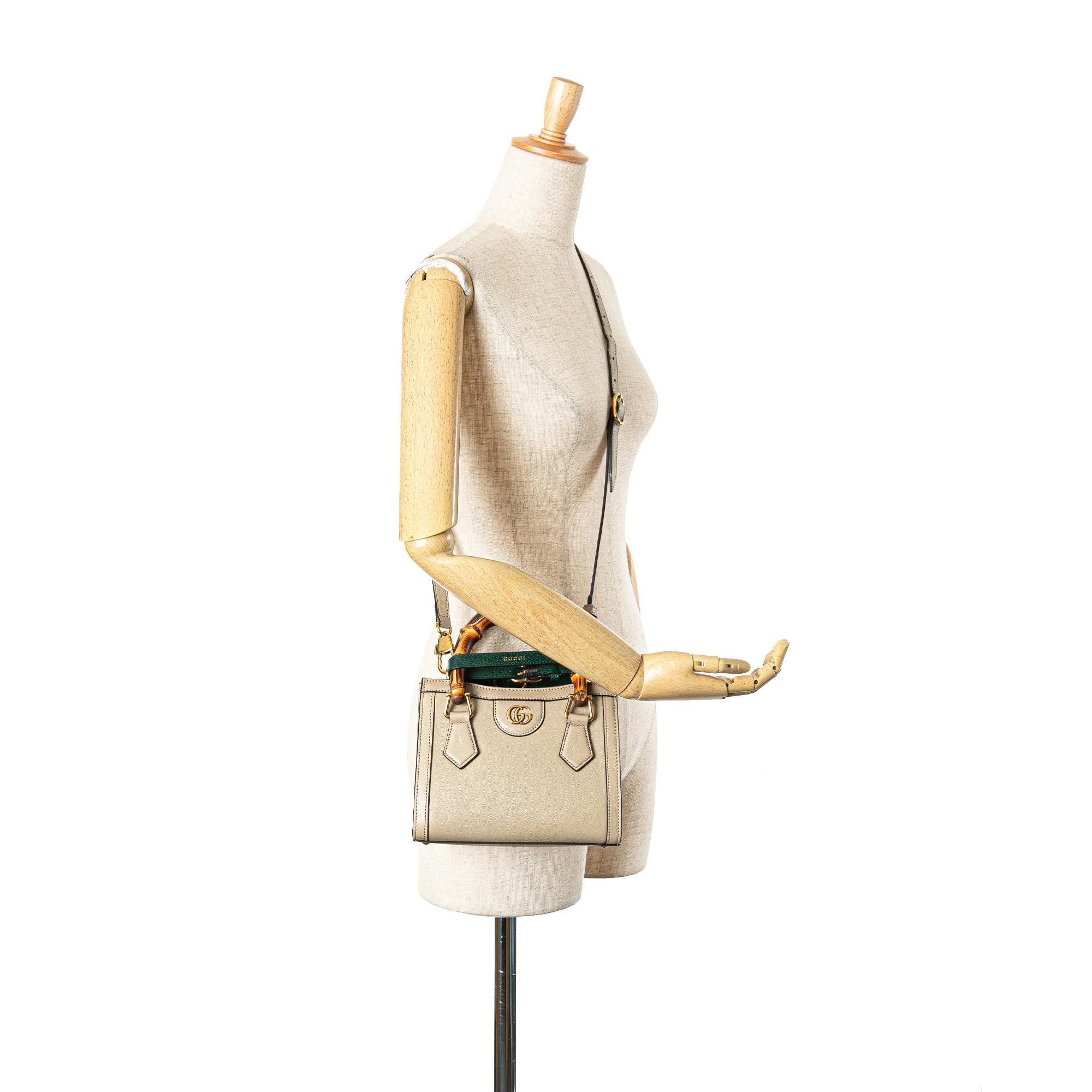 Gucci Mini Calfskin Bamboo Diana Satchel