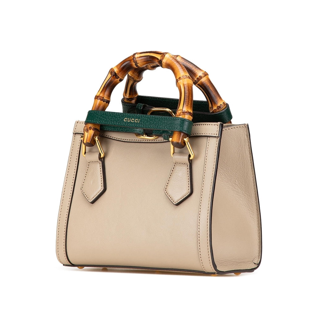 Gucci Mini Calfskin Bamboo Diana Satchel