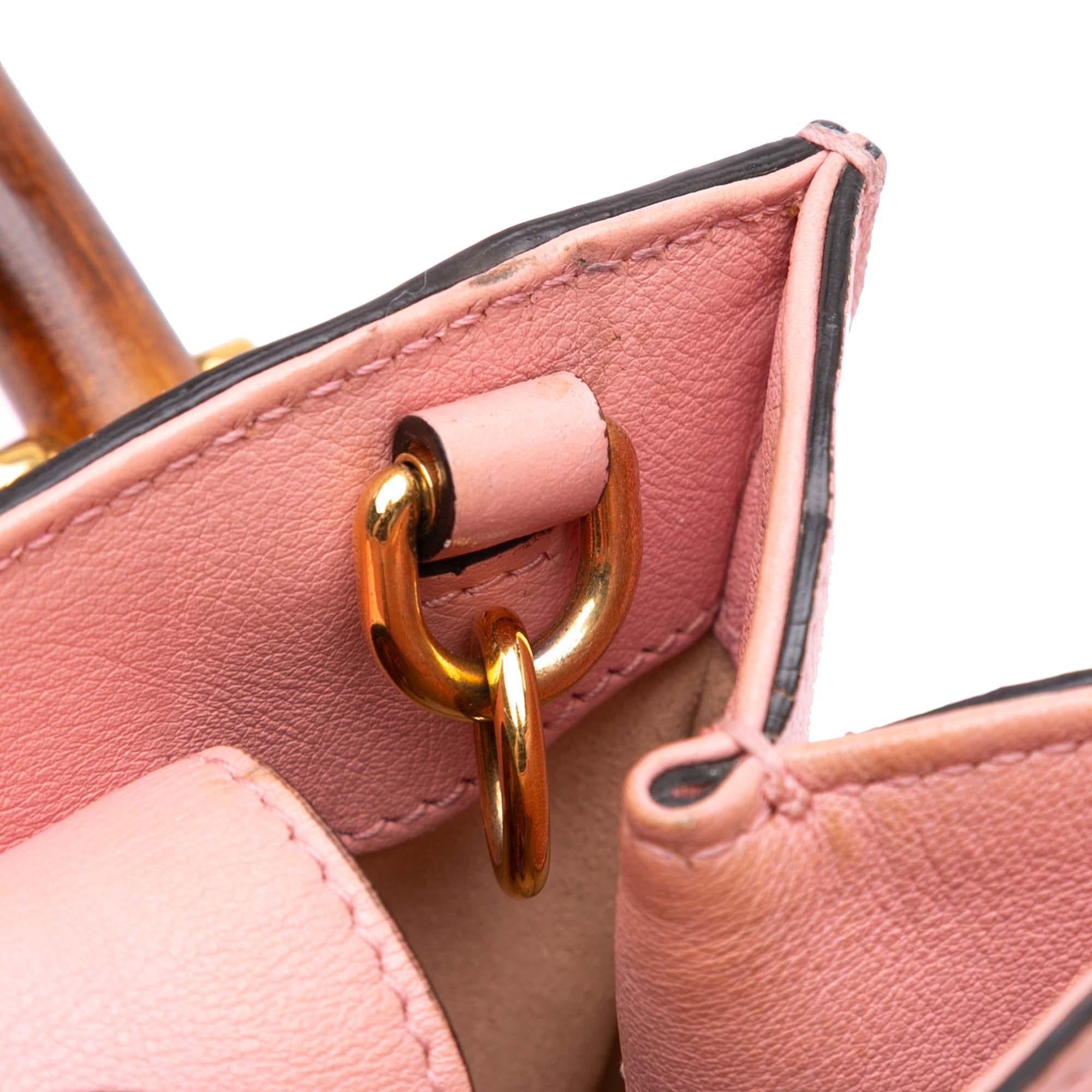 Gucci Mini Calfskin Bamboo Diana Satchel
