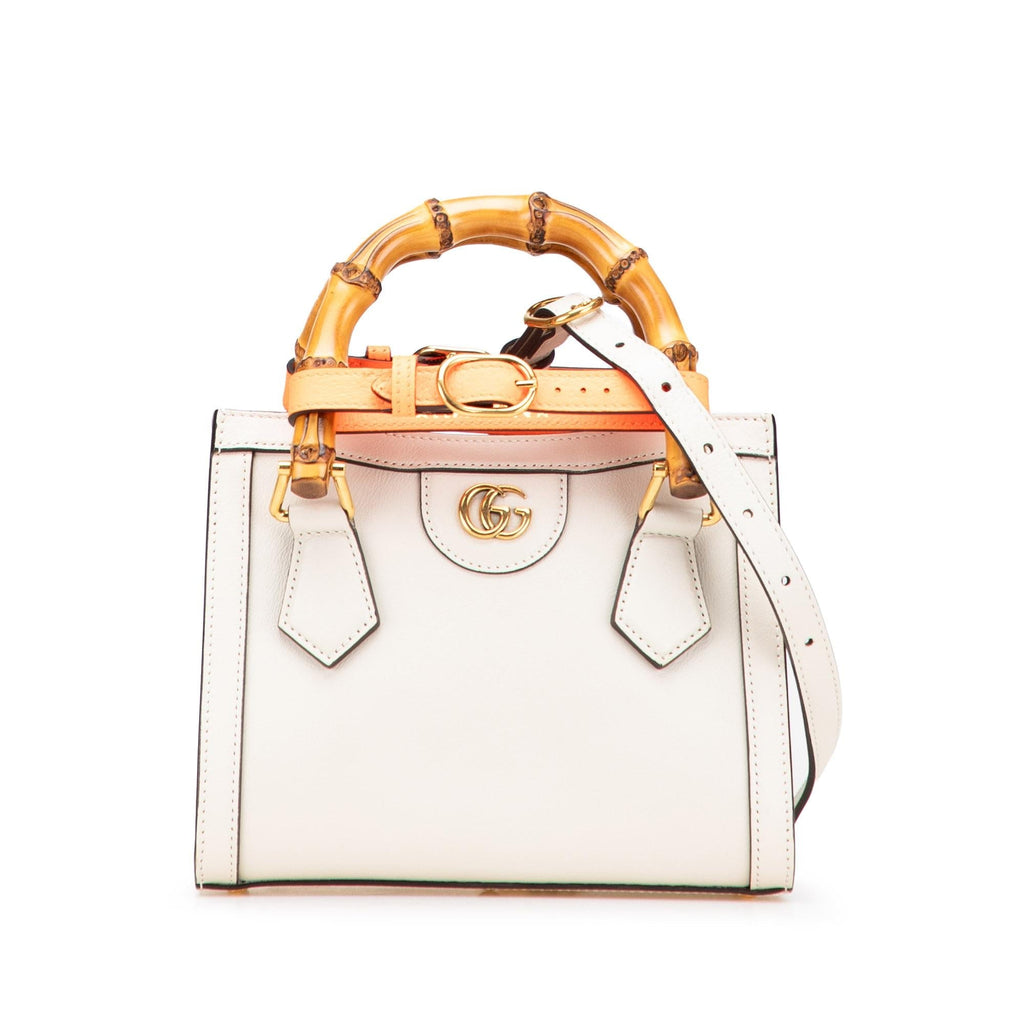 Gucci Mini Calfskin Bamboo Diana Satchel