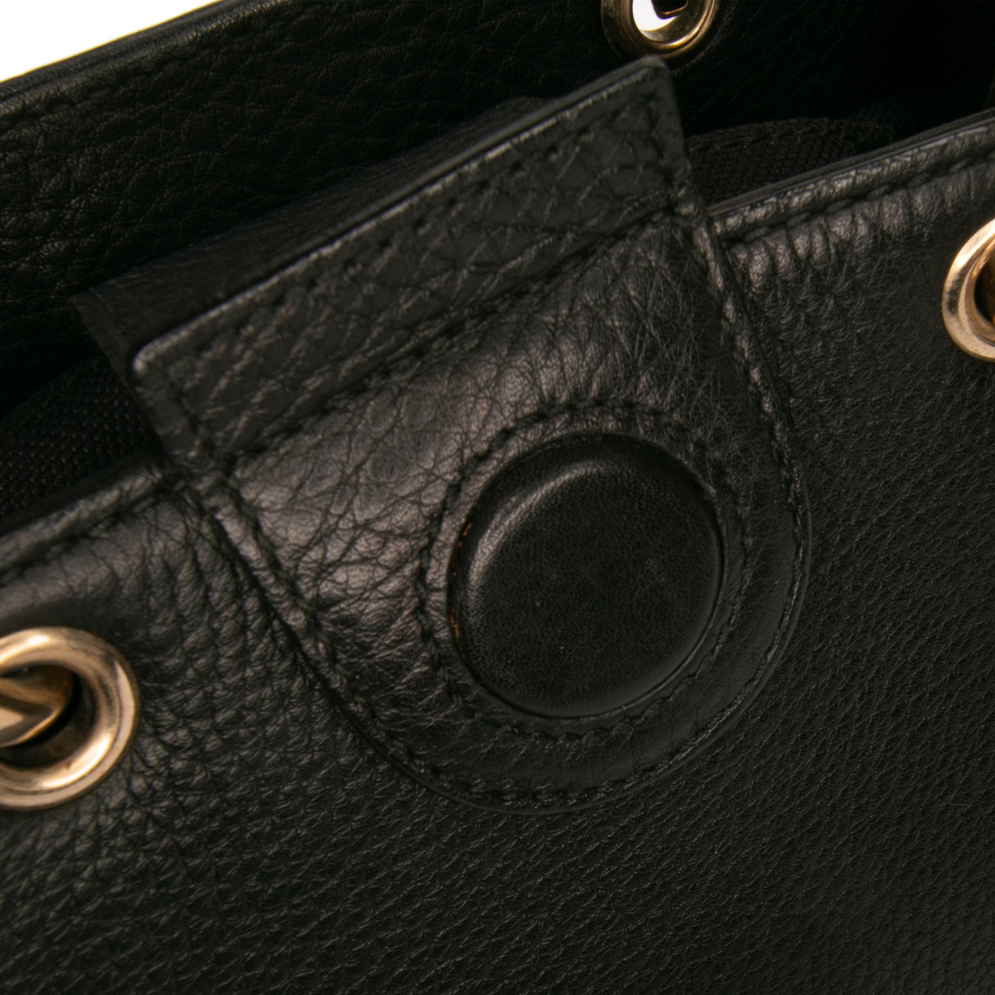 Gucci Mini Calfskin Bamboo Shopper Satchel