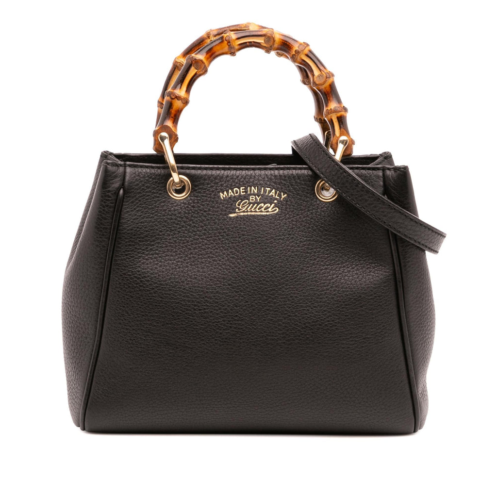 Gucci Mini Calfskin Bamboo Shopper Satchel