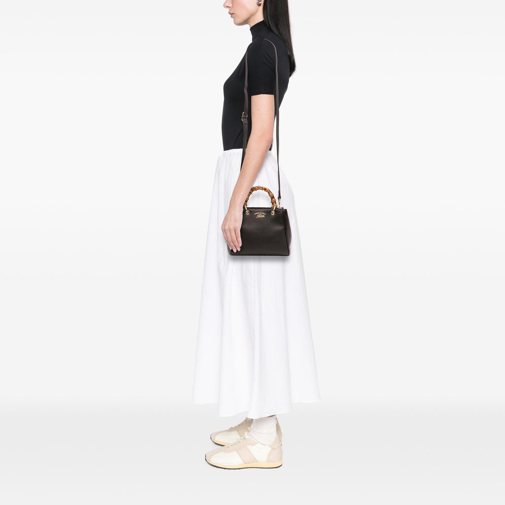 Gucci Mini Calfskin Bamboo Shopper Satchel