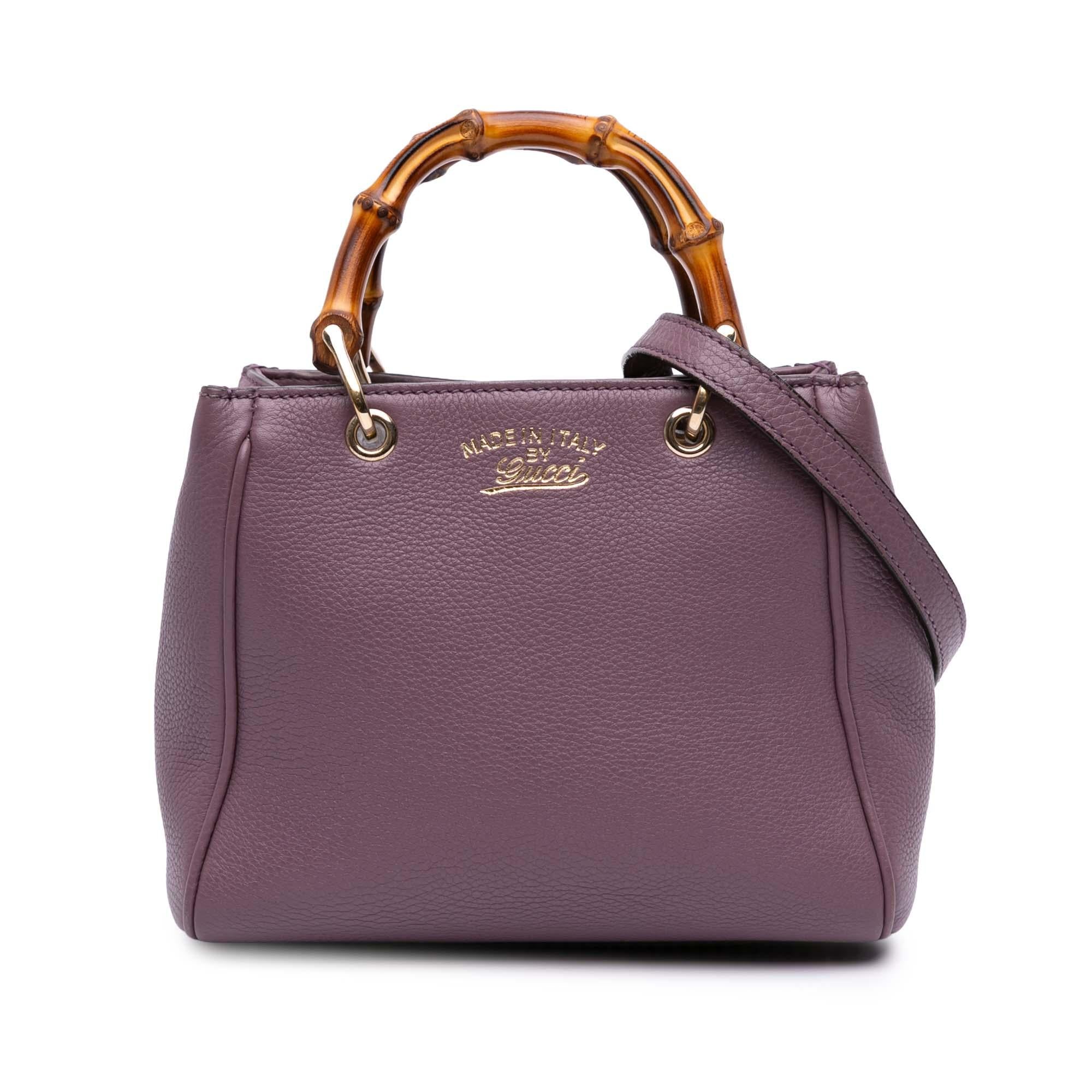 Gucci Mini Calfskin Bamboo Shopper Satchel