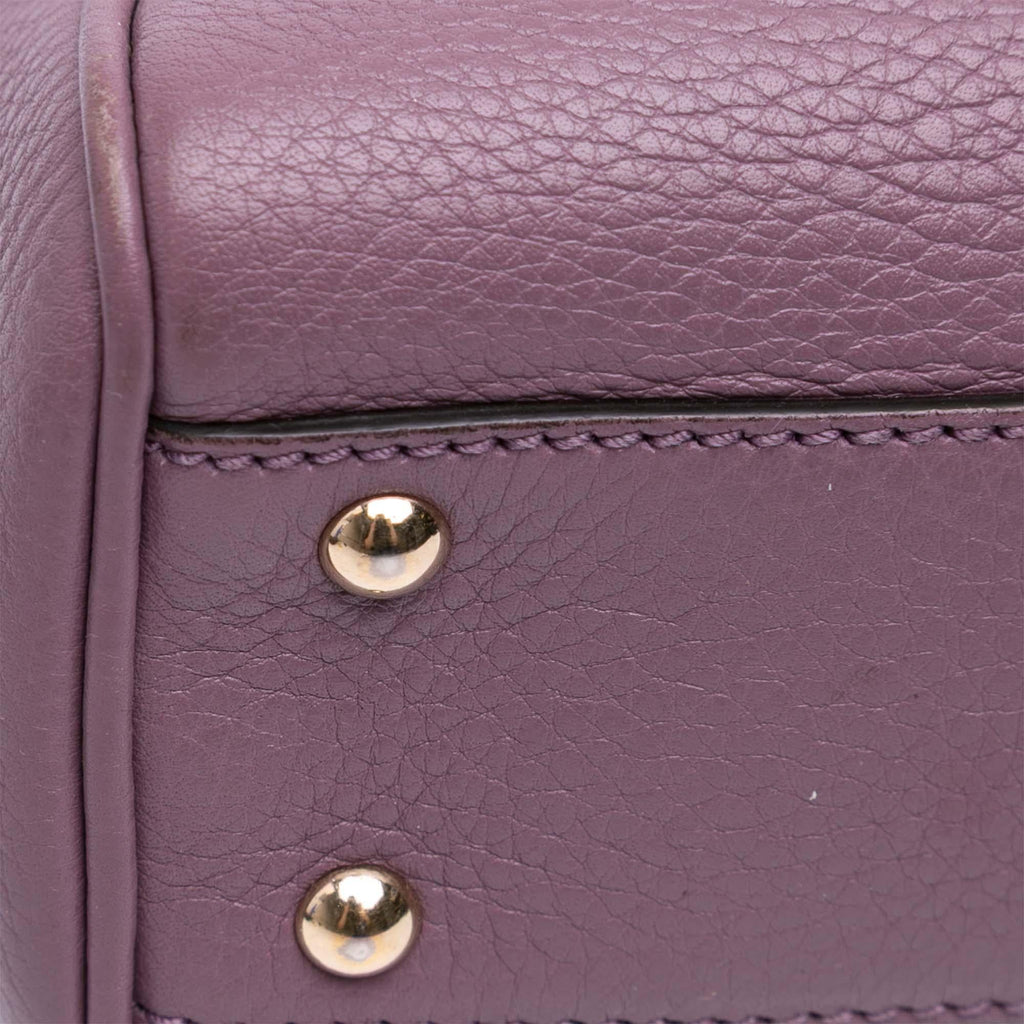 Gucci Mini Calfskin Bamboo Shopper Satchel