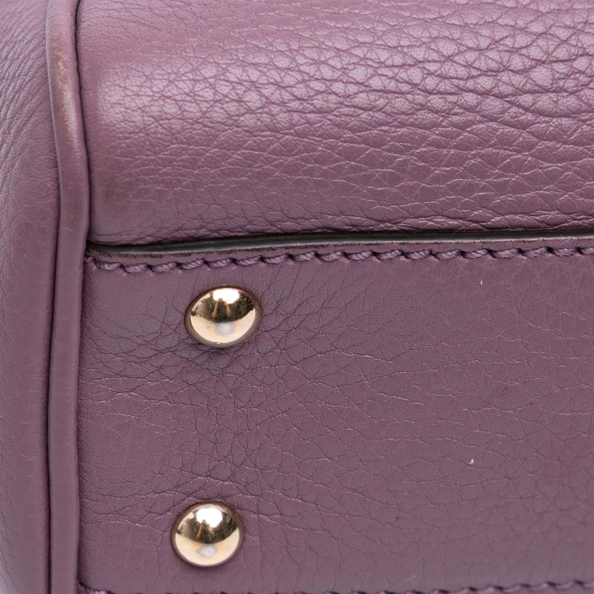 Gucci Mini Calfskin Bamboo Shopper Satchel
