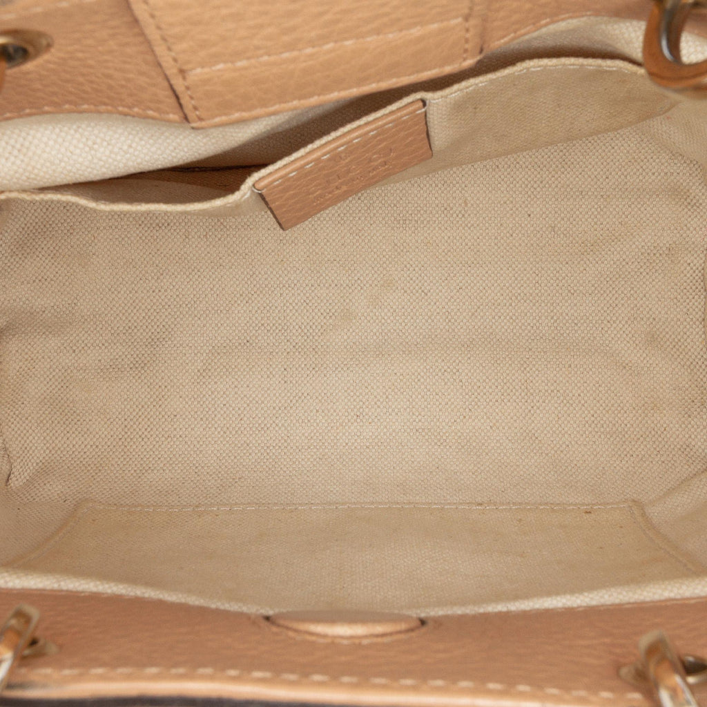 Gucci Mini Calfskin Bamboo Shopper Satchel