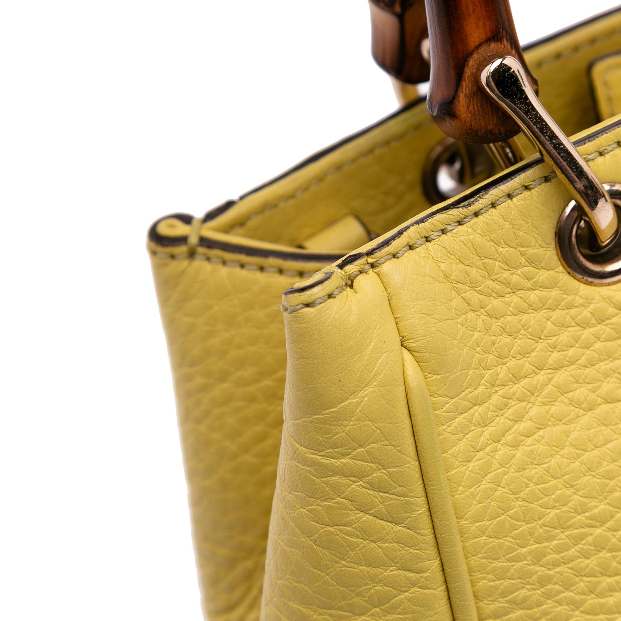 Gucci Mini Calfskin Bamboo Shopper Satchel