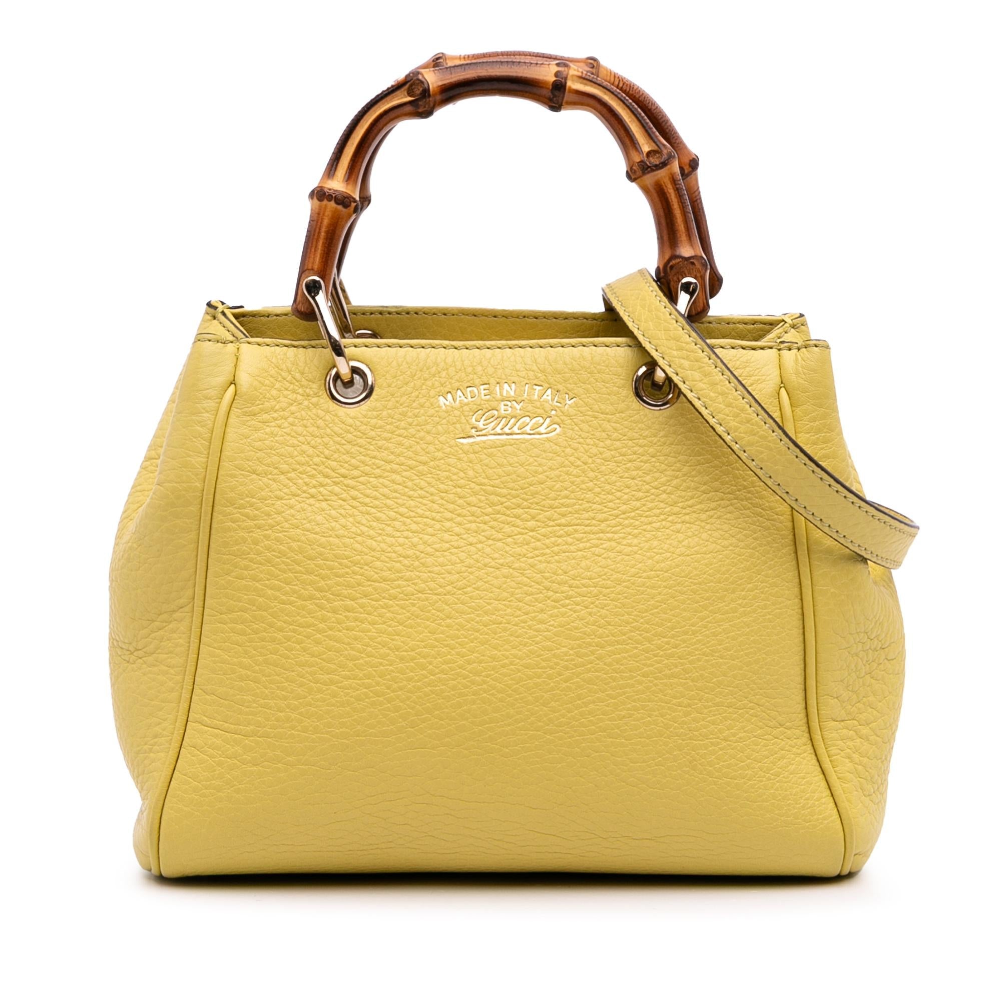 Gucci Mini Calfskin Bamboo Shopper Satchel