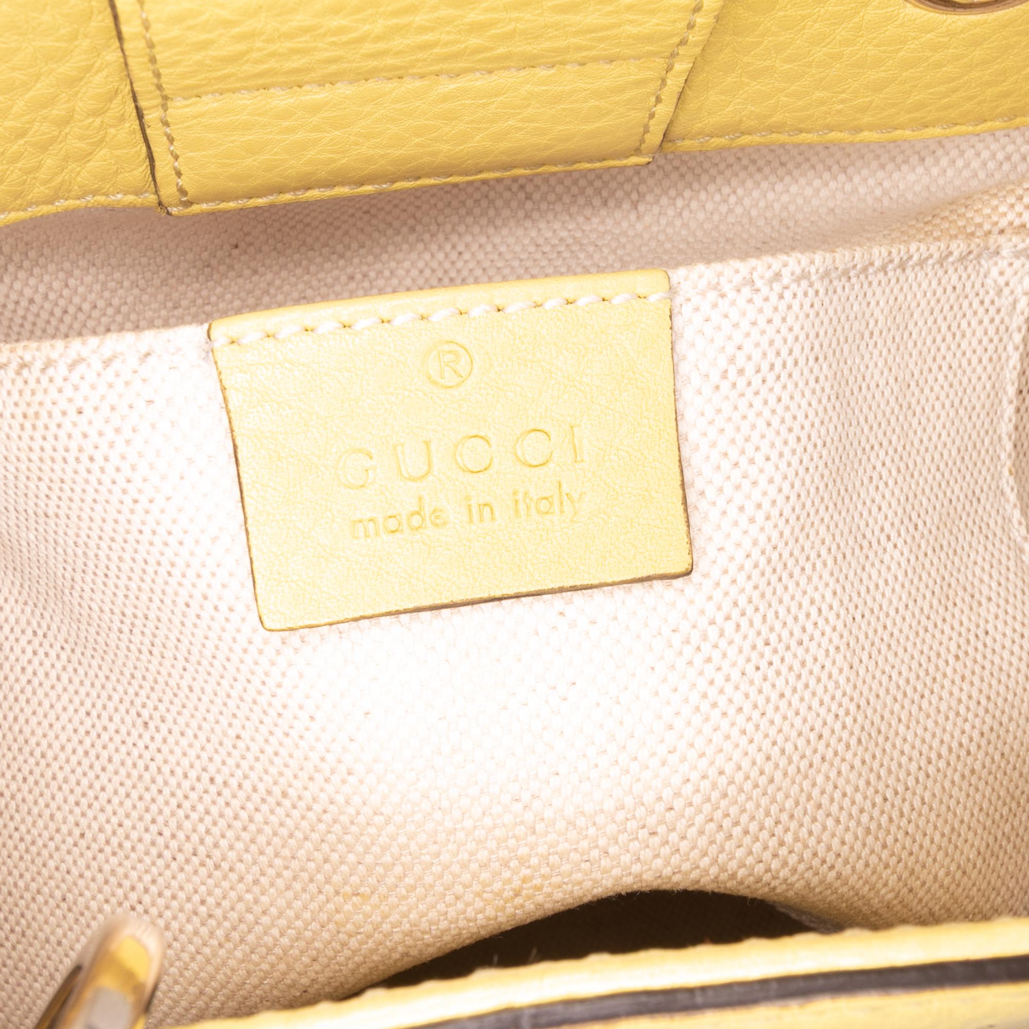 Gucci Mini Calfskin Bamboo Shopper Satchel