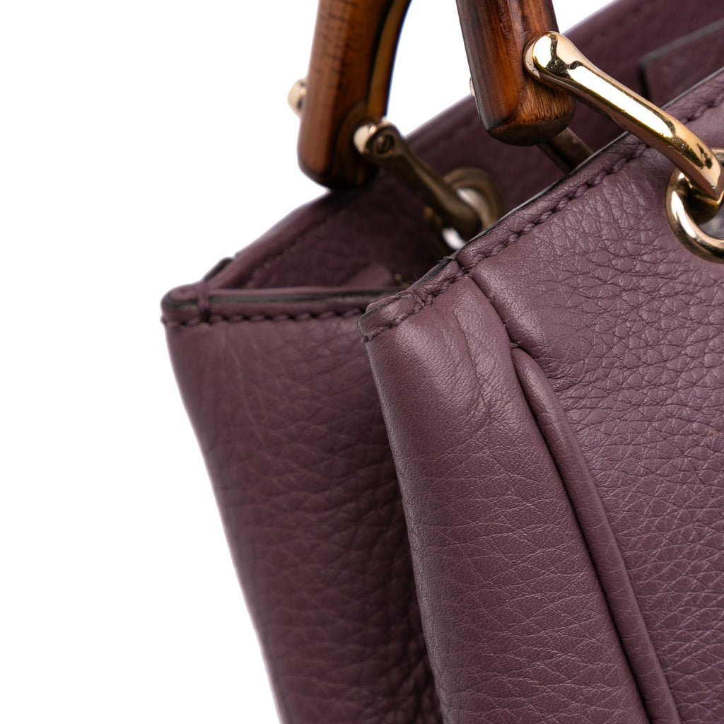 Gucci Mini Calfskin Bamboo Shopper Satchel