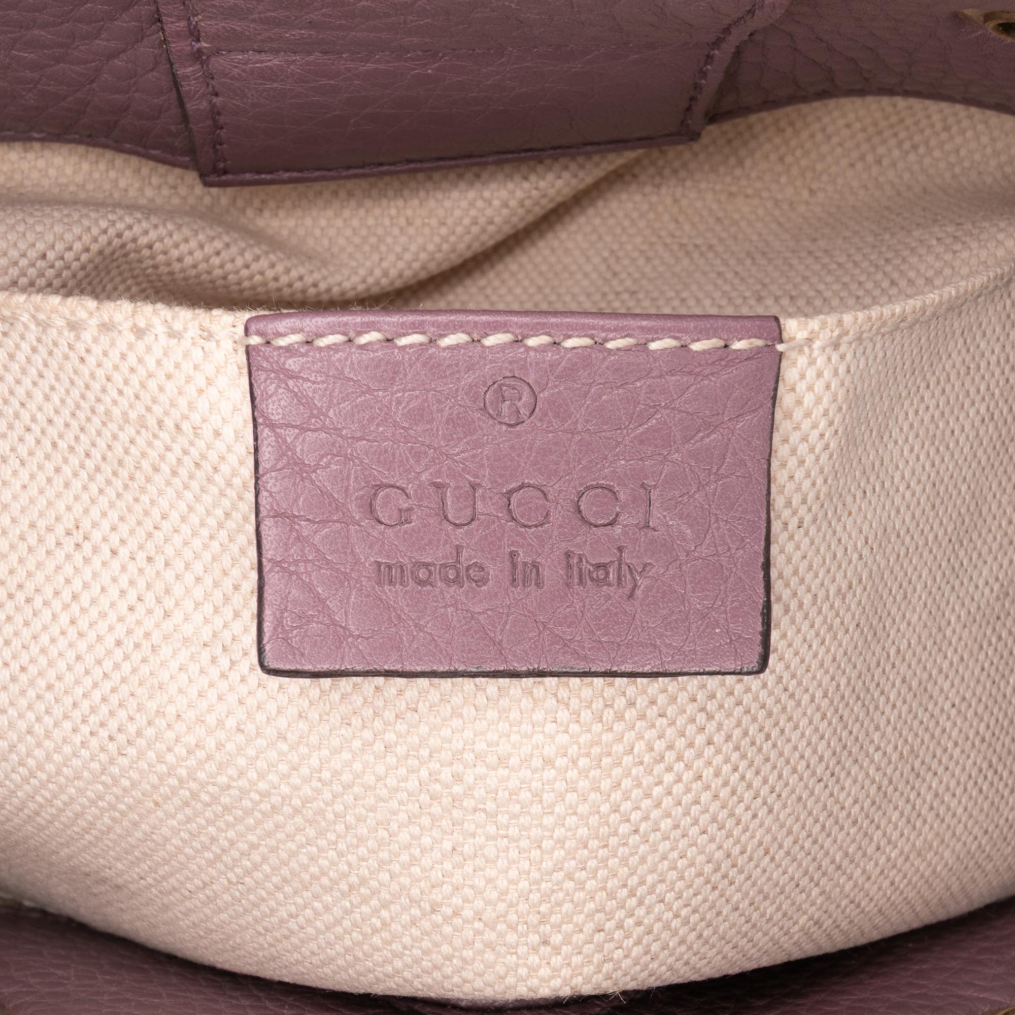 Gucci Mini Calfskin Bamboo Shopper Satchel