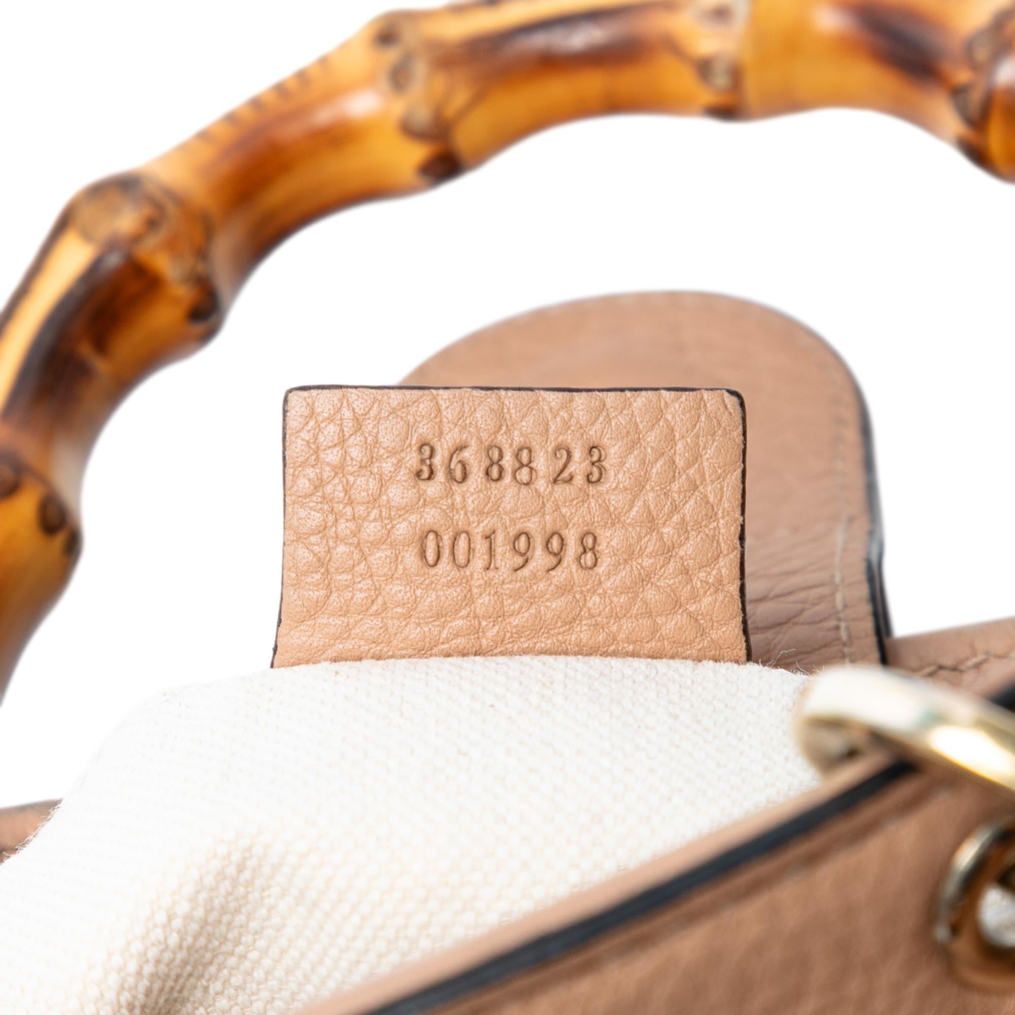 Gucci Mini Calfskin Bamboo Shopper Satchel