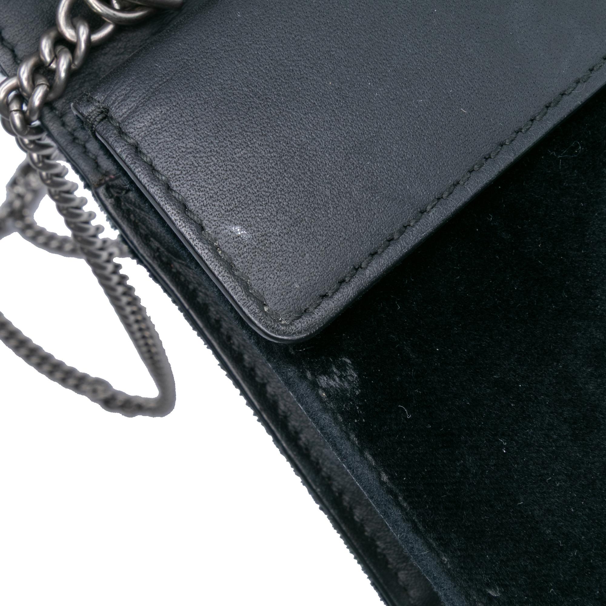 Gucci Mini Crystal Embellished Velvet Dionysus Crossbody
