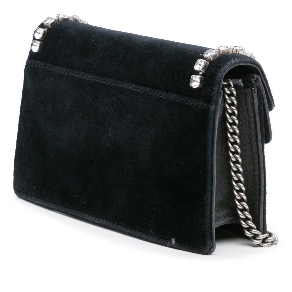 Gucci Mini Crystal Embellished Velvet Dionysus Crossbody