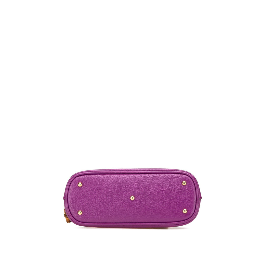 Gucci Mini Dollar Calfskin Bamboo Diana Dome Satchel