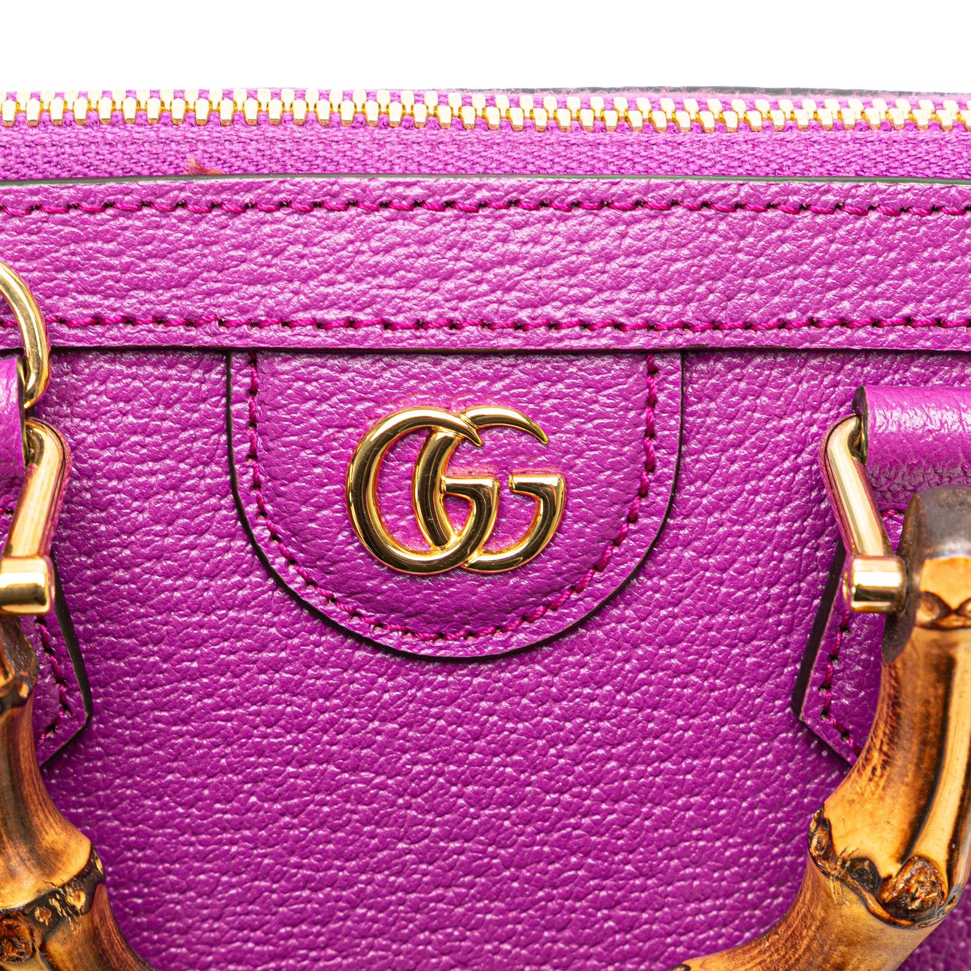 Gucci Mini Dollar Calfskin Bamboo Diana Dome Satchel