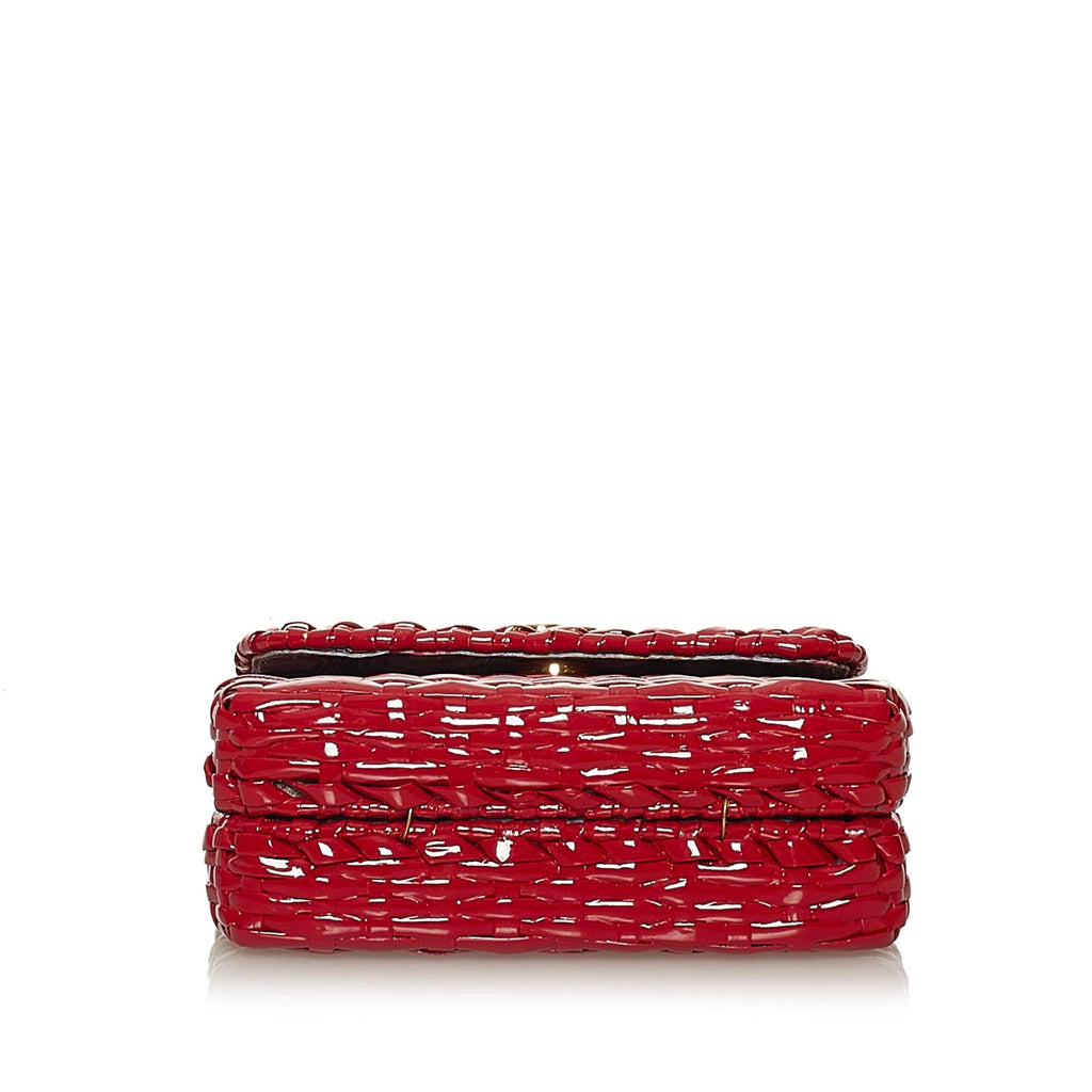 Gucci Mini Gucci Marmont Cestino Wicker Crossbody Bag (SHG-28617)