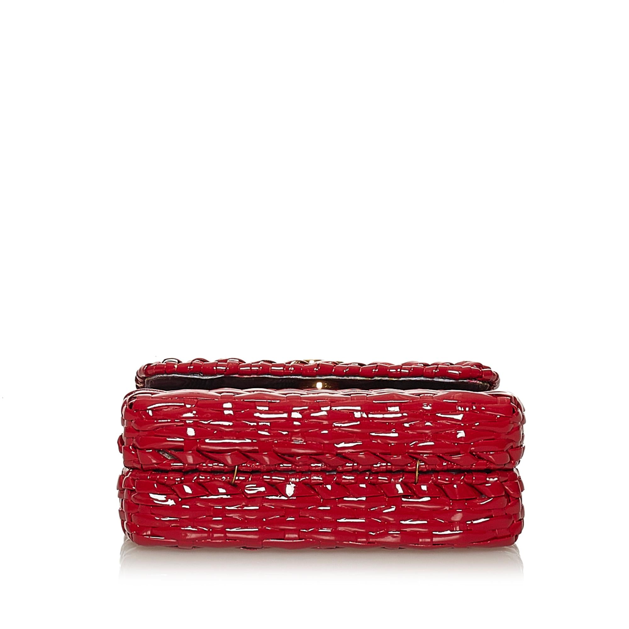 Gucci Mini Gucci Marmont Cestino Wicker Crossbody Bag (SHG-28617)