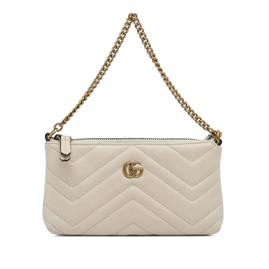 Gucci Mini GG Marmont Chain Baguette (SHG-Rla7Nz)