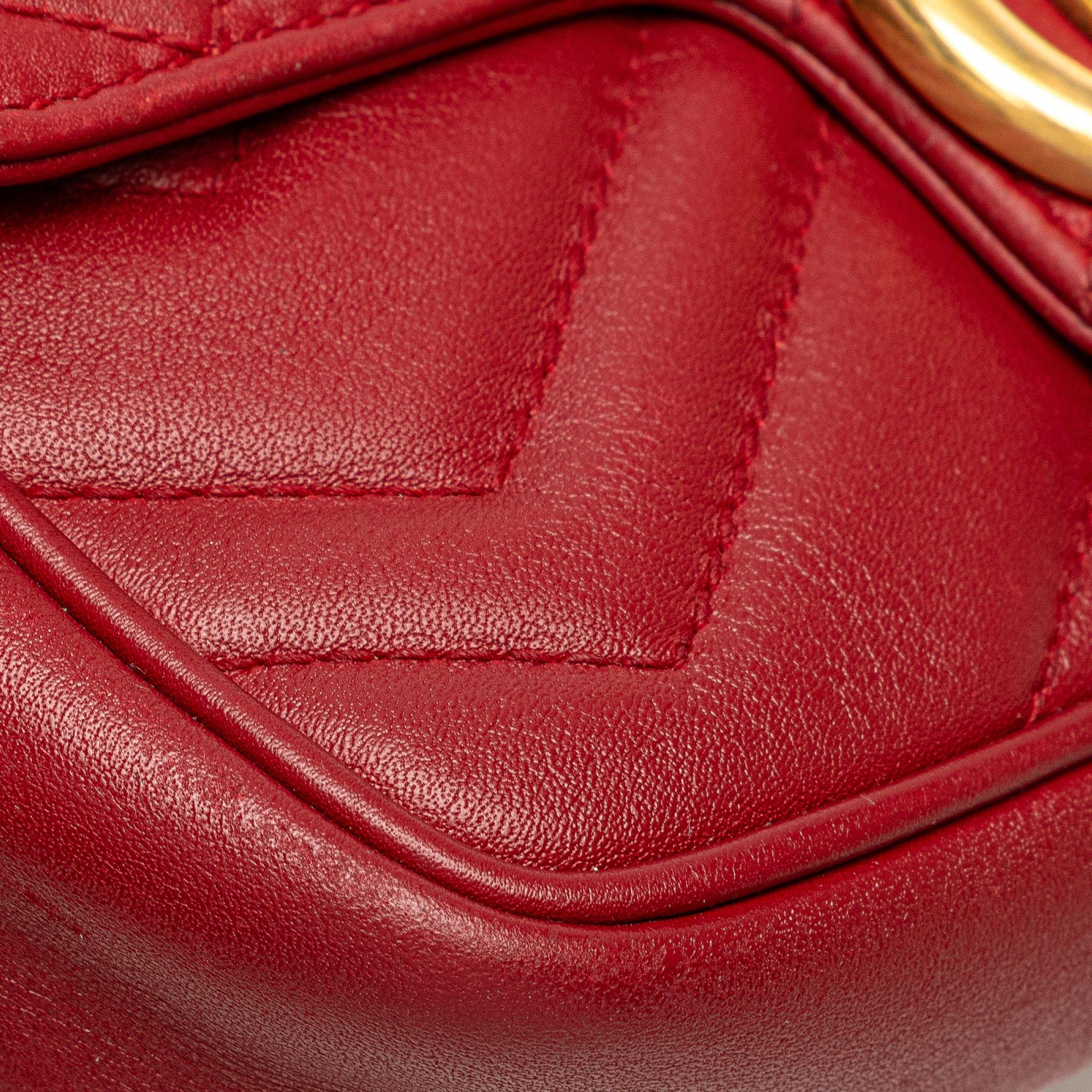 Gucci Mini GG Marmont Matelasse Leather Flap Crossbody
