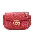 Gucci Mini GG Marmont Matelasse Leather Flap Crossbody