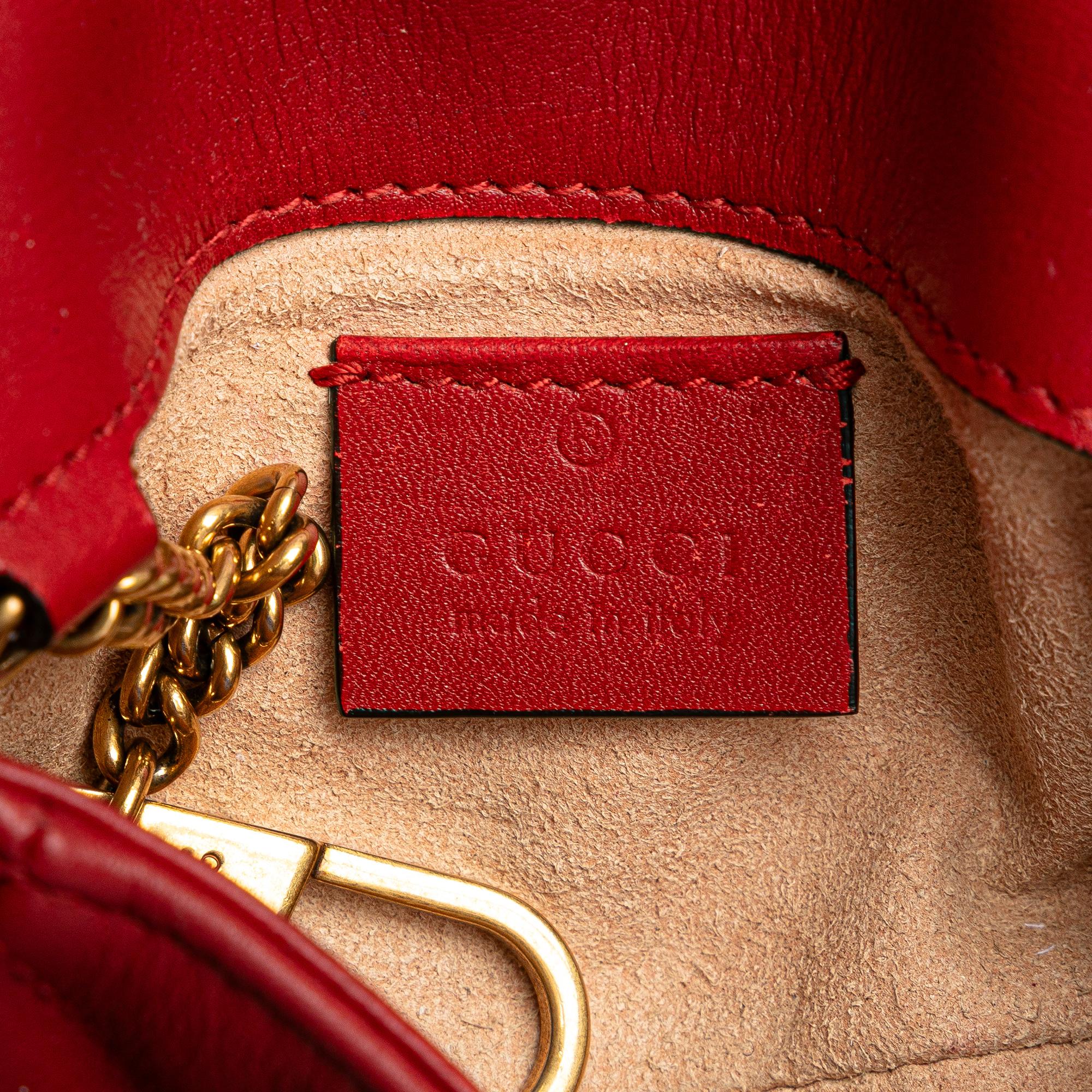 Gucci Mini GG Marmont Matelasse Leather Flap Crossbody