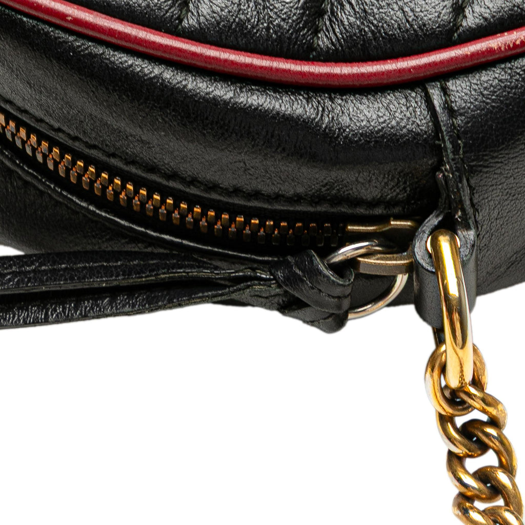 Gucci Mini GG Marmont Matelasse Leather Torchon Round Crossbody