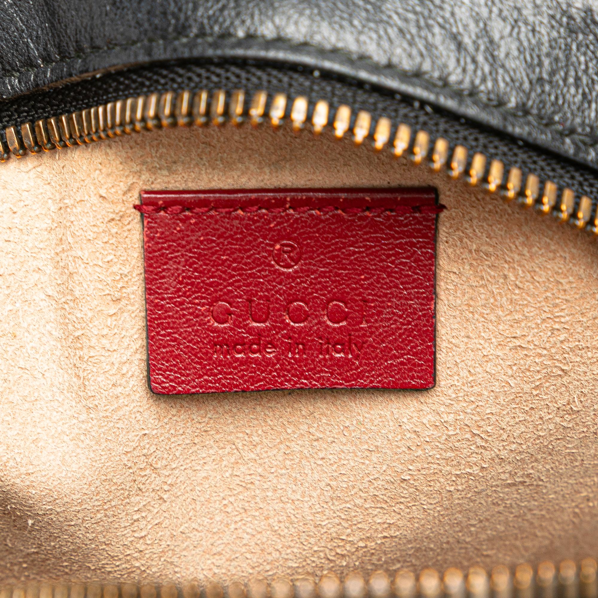 Gucci Mini GG Marmont Matelasse Leather Torchon Round Crossbody