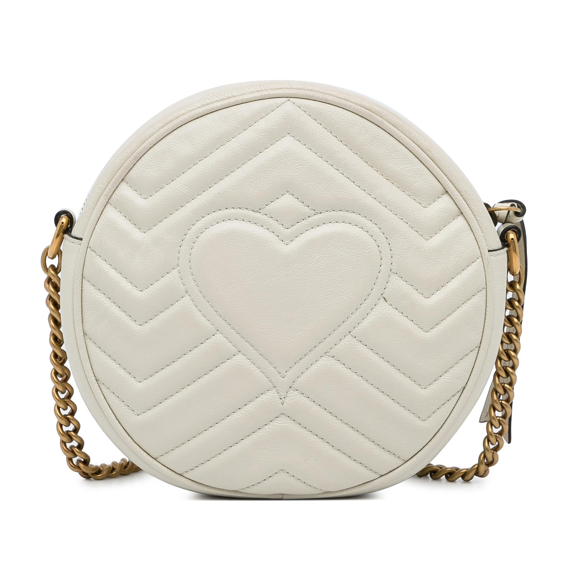 Gucci Mini GG Marmont Round Leather Crossbody Bag (SHG-Djif6j)