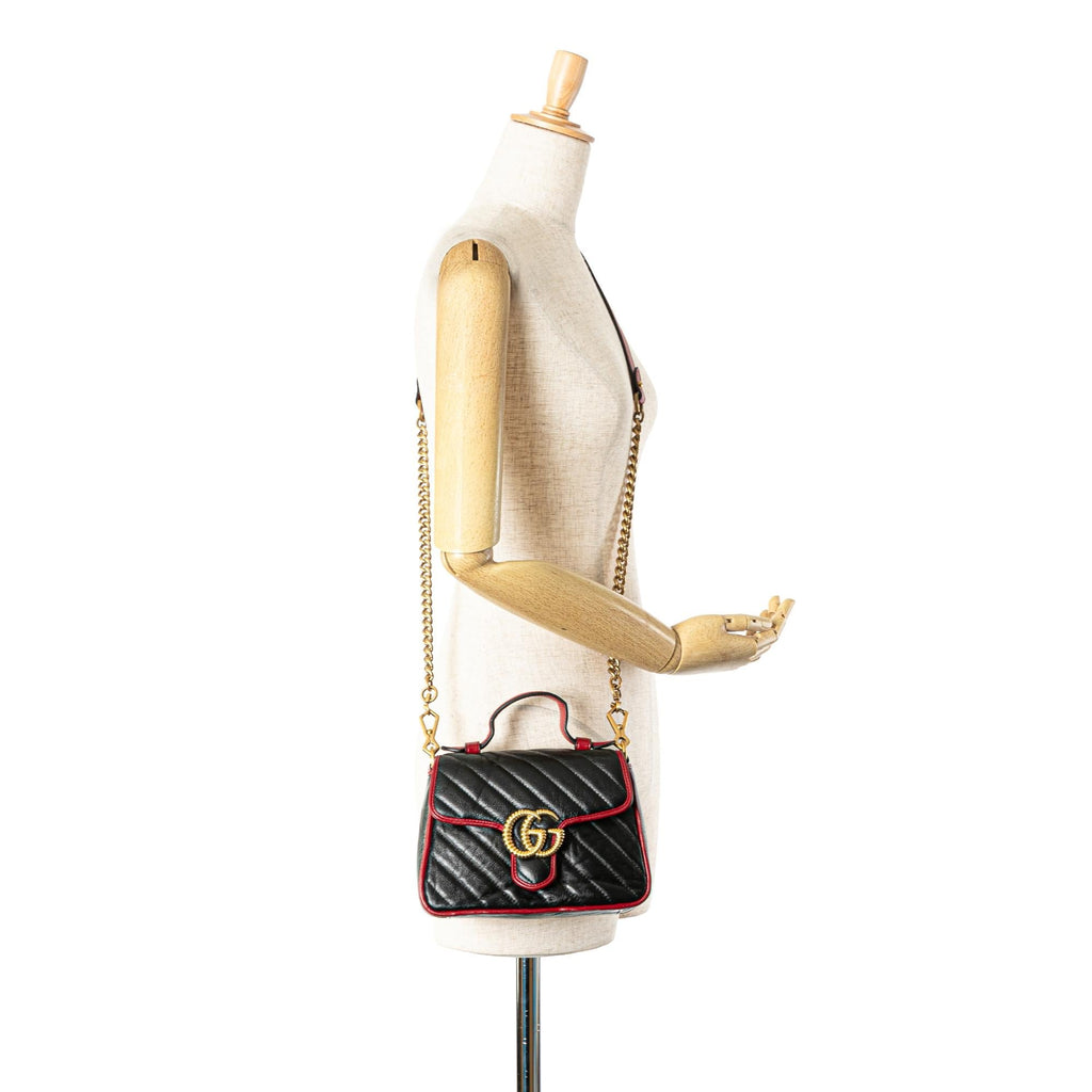 Gucci Mini GG Marmont Torchon Top Handle Bag