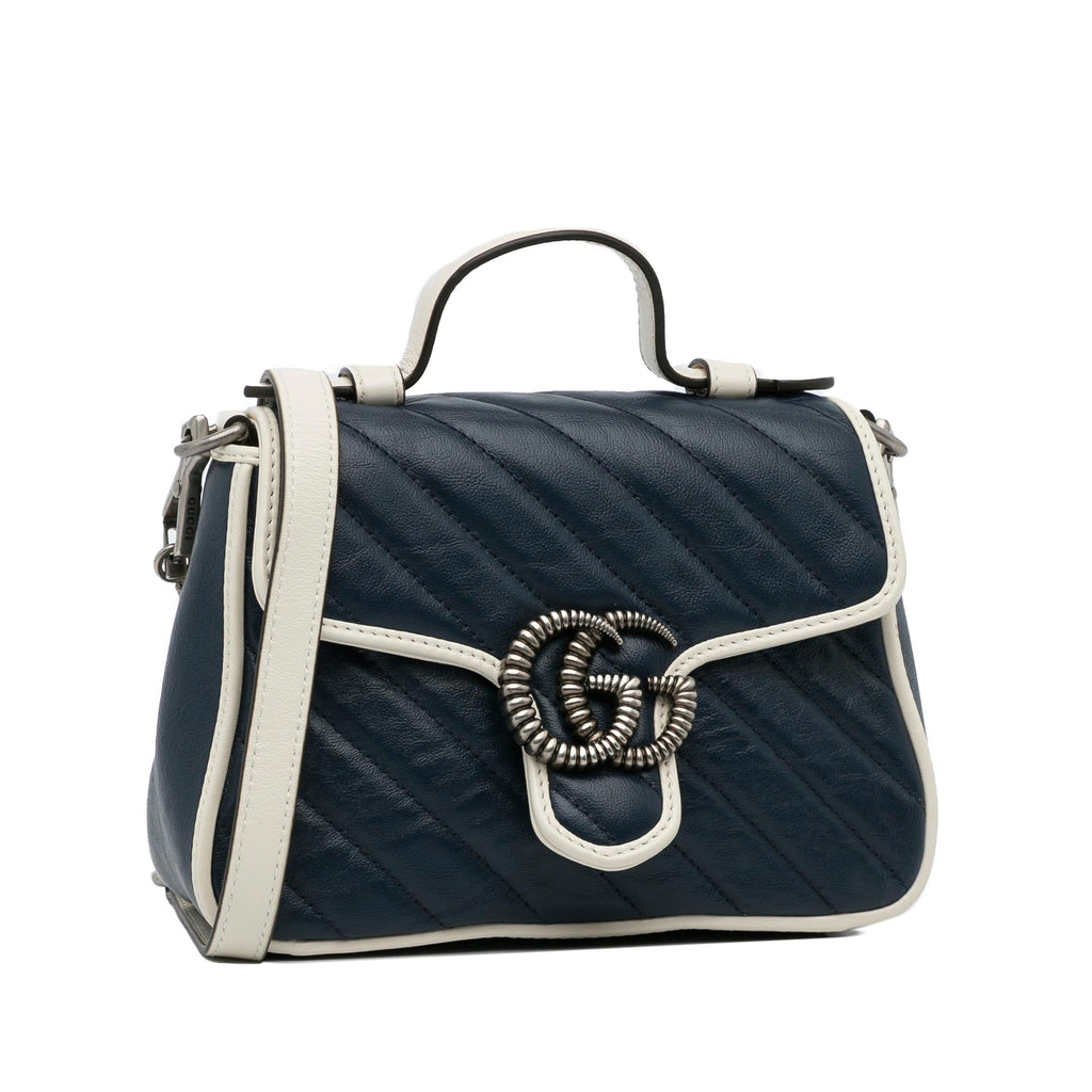 Gucci Mini GG Marmont Torchon Top Handle Bag (SHG-iT64DF)