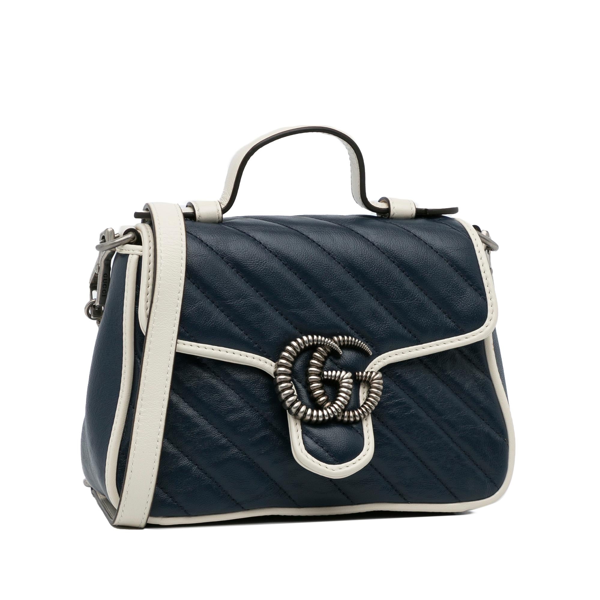 Gucci Mini GG Marmont Torchon Top Handle Bag