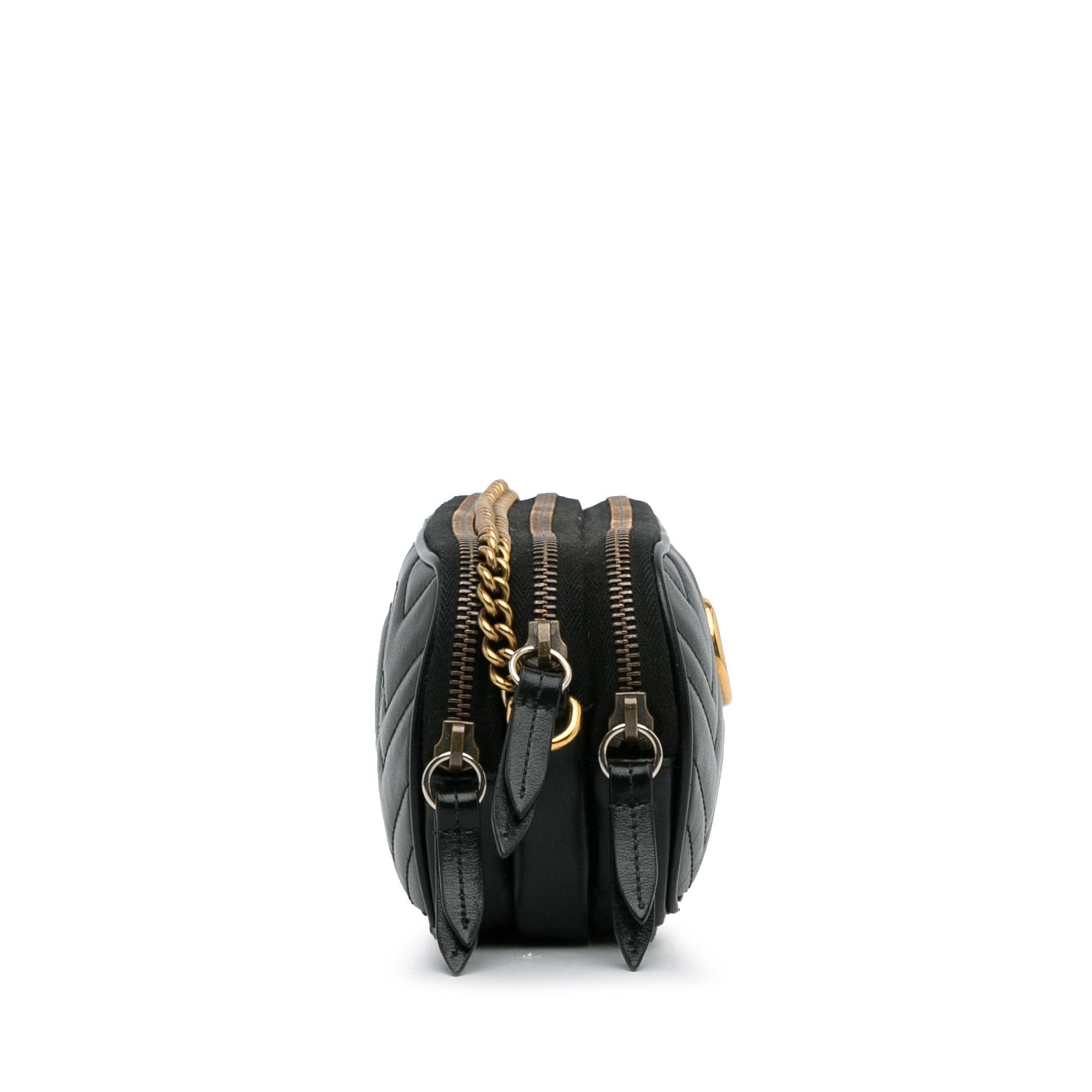 Gucci Mini GG Marmont Triple-Zip Crossbody Bag (SHG-dnjgun)