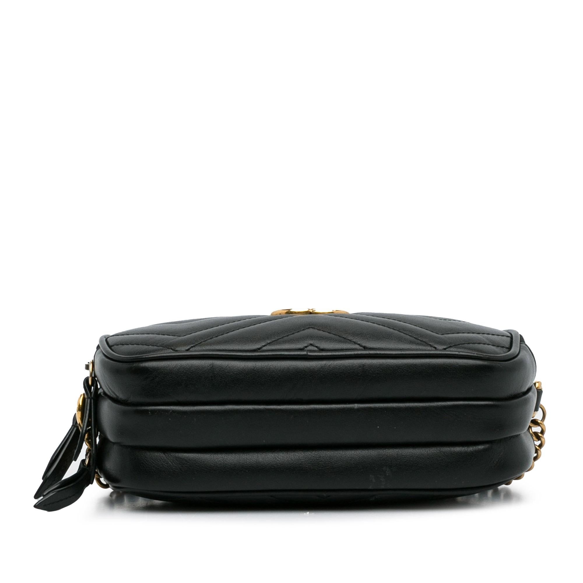 Gucci Mini GG Marmont Triple-Zip Crossbody Bag (SHG-dnjgun)