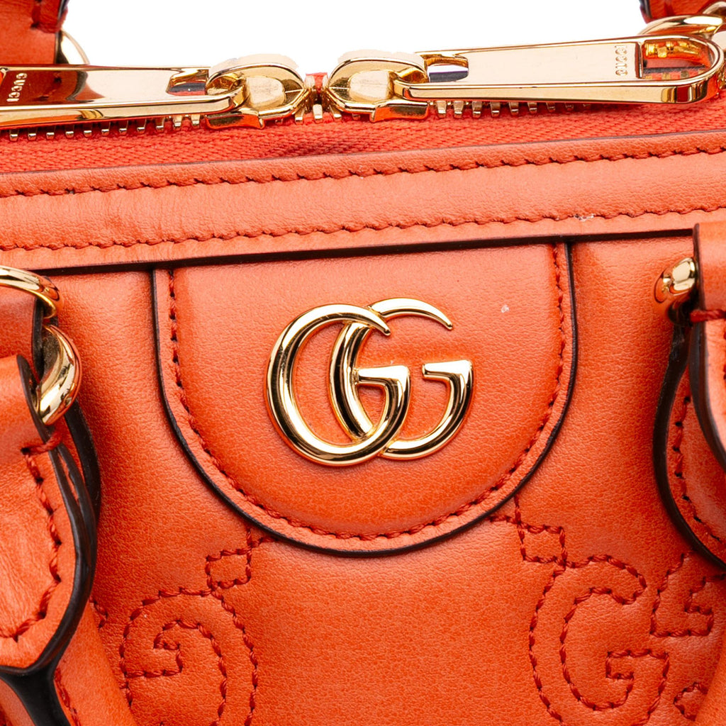 Gucci Mini GG Matelasse Calfskin Top Handle Bag
