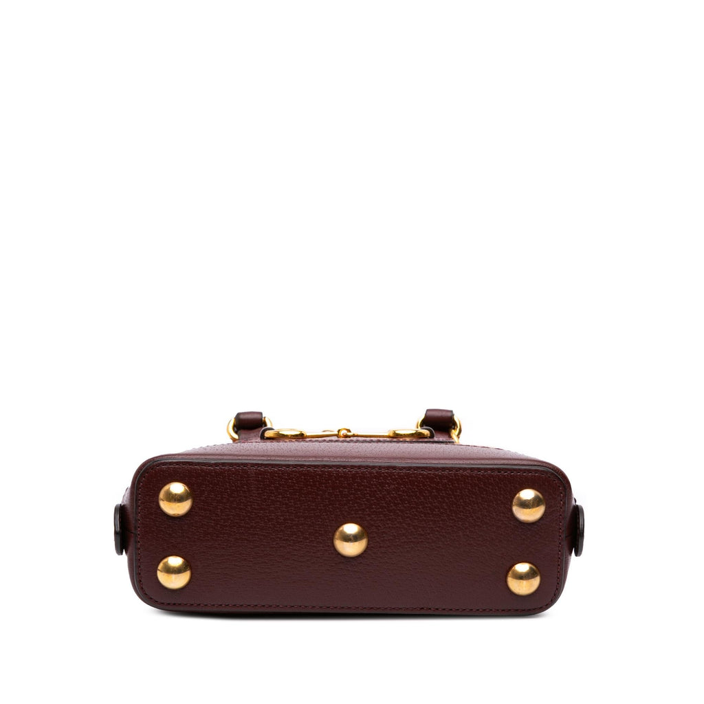 Gucci Mini GG Supreme Horsebit 1955 Top Handle Bag