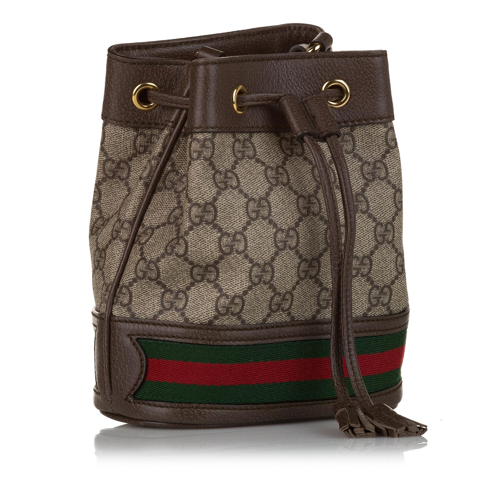 Gucci Mini Gucci Supreme Ophidia Bucket Bag (SHG-33829)