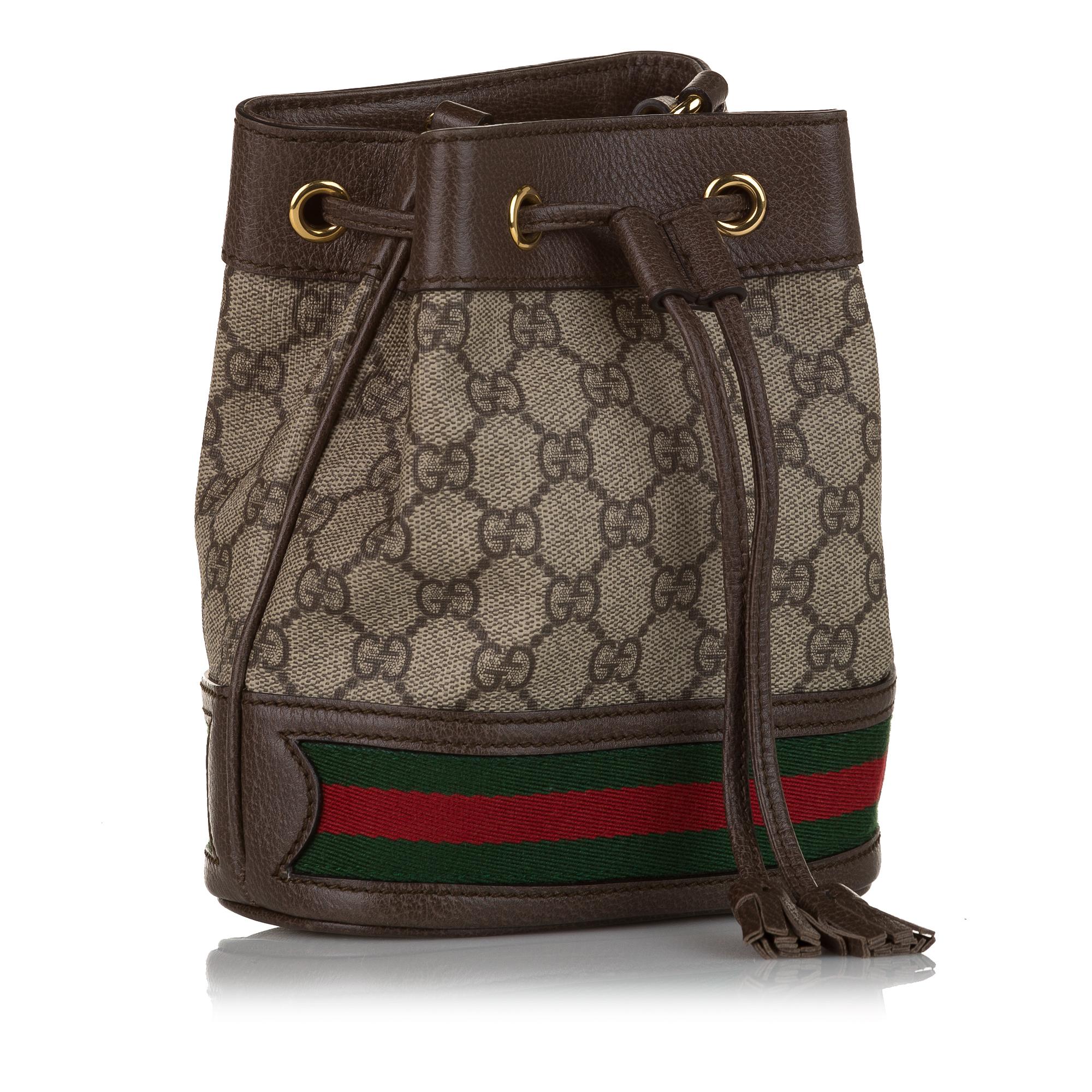Gucci Mini Gucci Supreme Ophidia Bucket Bag (SHG-33829)