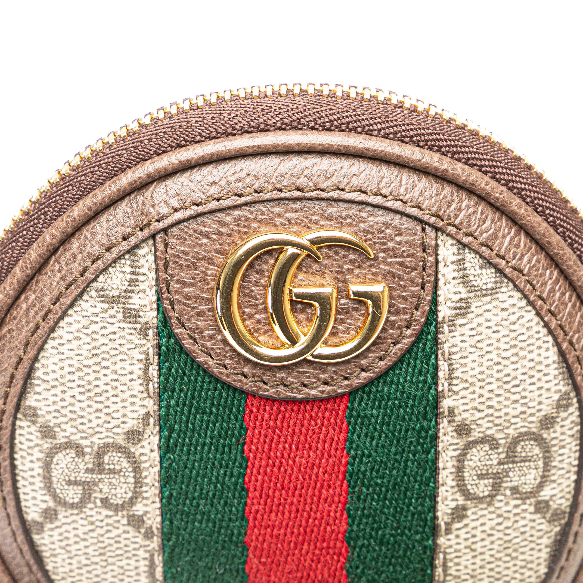 Gucci Mini GG Supreme Ophidia Round Neck Pouch