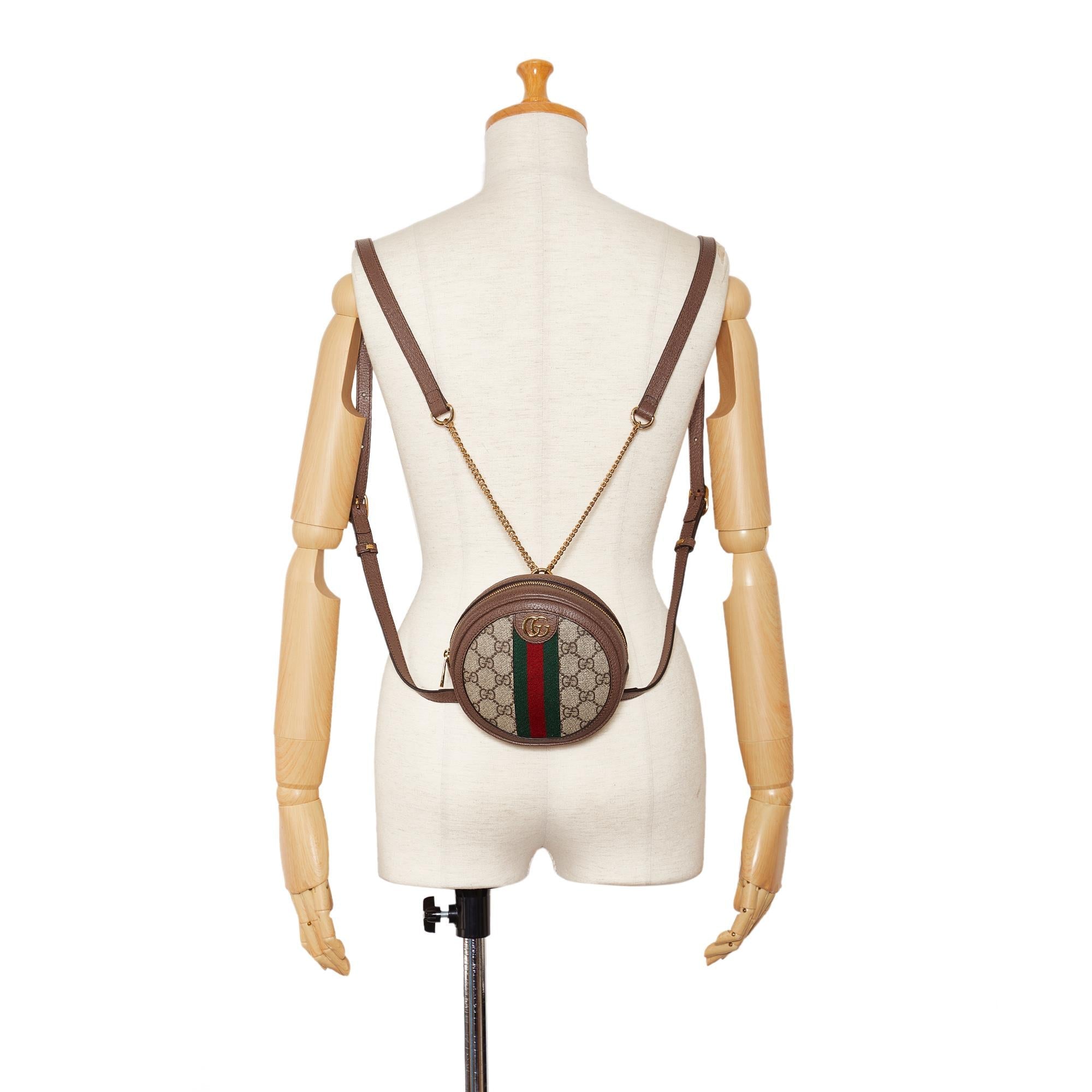 Gucci Mini GG Supreme Round Ophidia Backpack (SHG-3Pil5P)