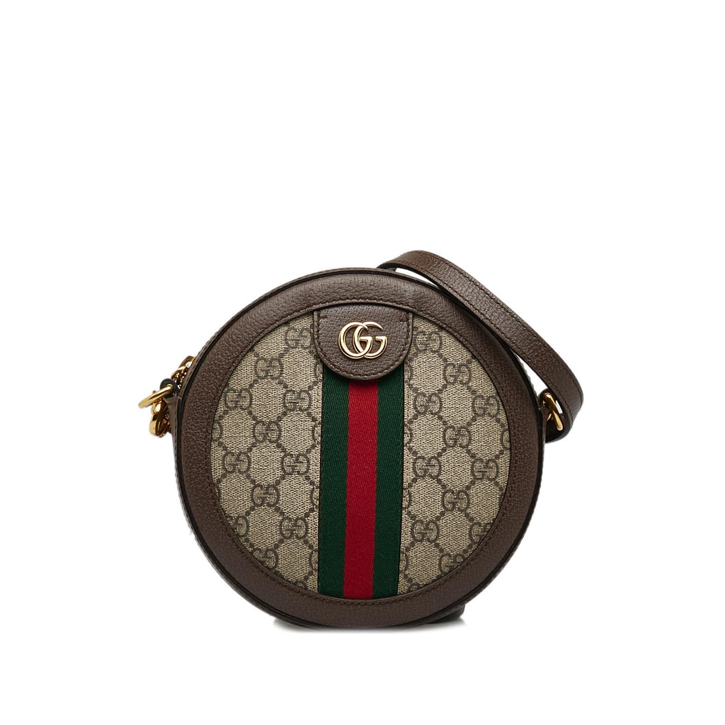 Gucci Mini GG Supreme Round Ophidia Crossbody (SHG-oKTNkt)