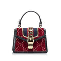 Gucci Mini GG Velvet Sylvie Satchel (SHG-DMuxoM)