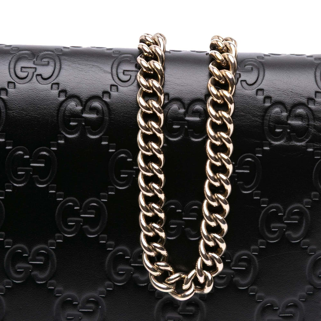 Gucci Mini Guccissima Bow Signature Wallet On Chain