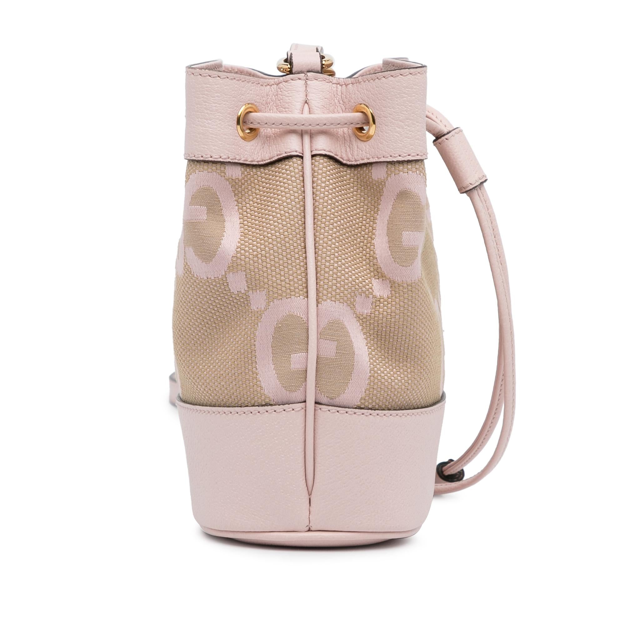 Gucci Mini Jumbo GG Canvas Ophidia Bucket Bag (SHG-7iNxcN)