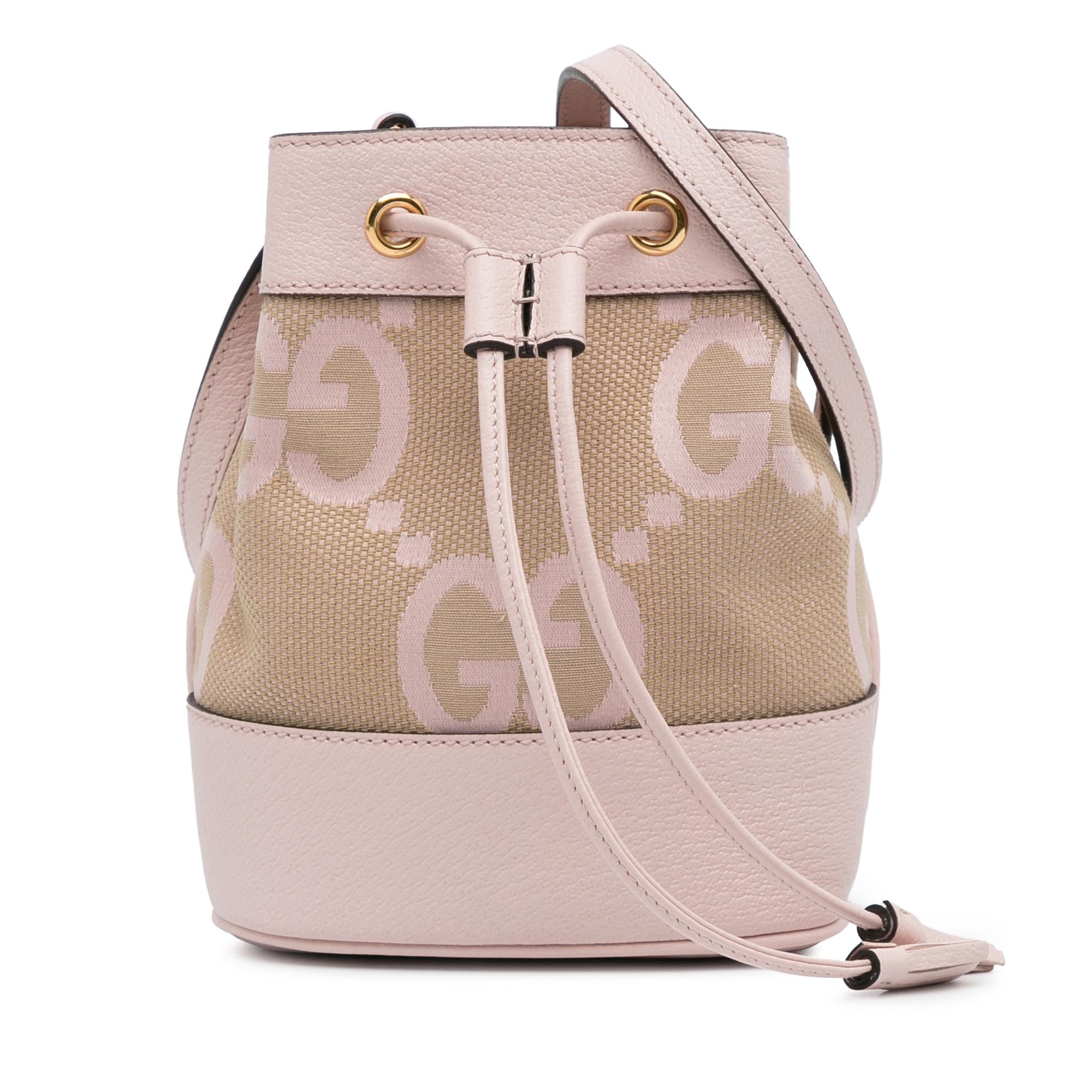 Gucci Mini Jumbo GG Canvas Ophidia Bucket Bag (SHG-7iNxcN)