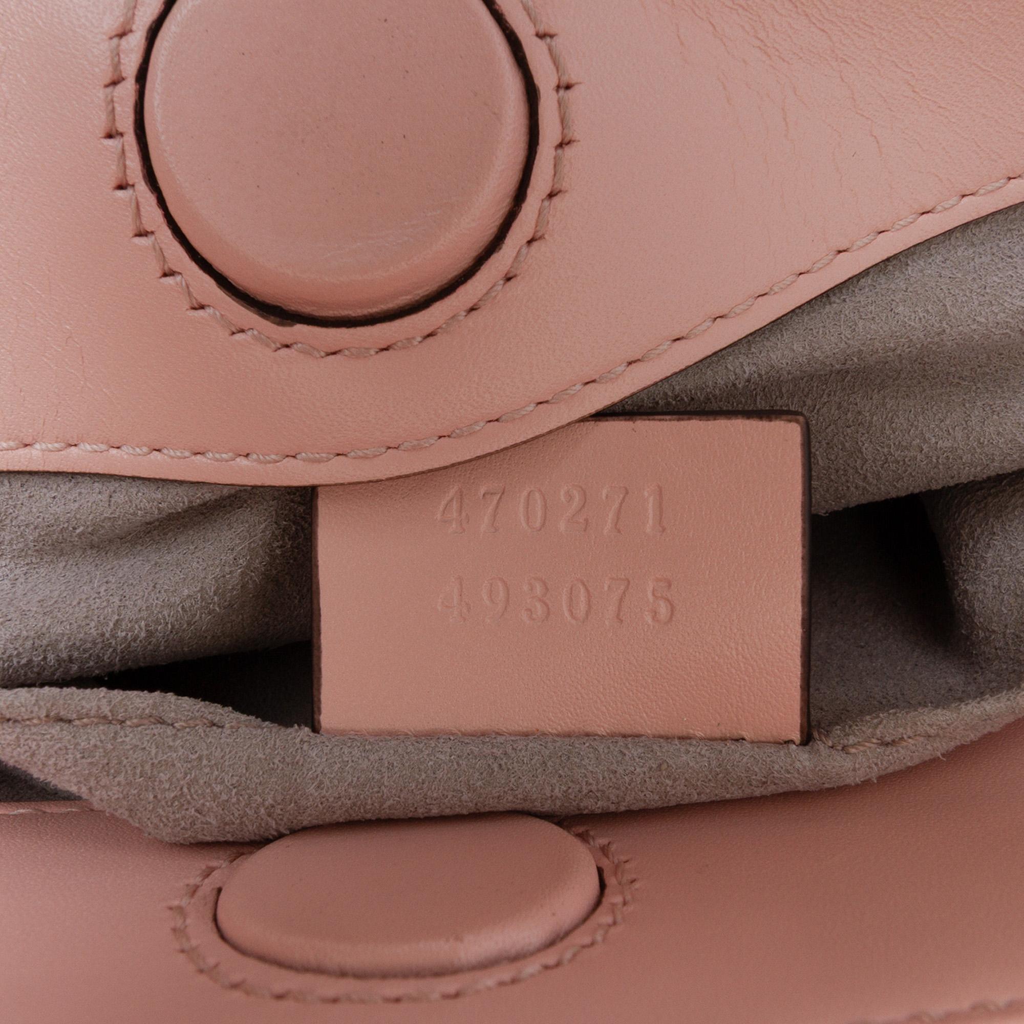 Gucci Mini Leather Bamboo Nymphaea Satchel