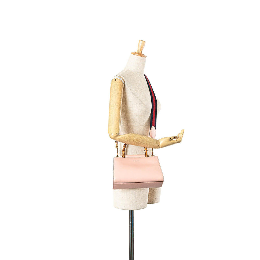 Gucci Mini Leather Bamboo Nymphaea